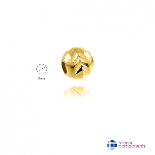 Bola Espiga 5 mm2 Agujeros -  Oro Amarillo 10 Ct - Precious Components